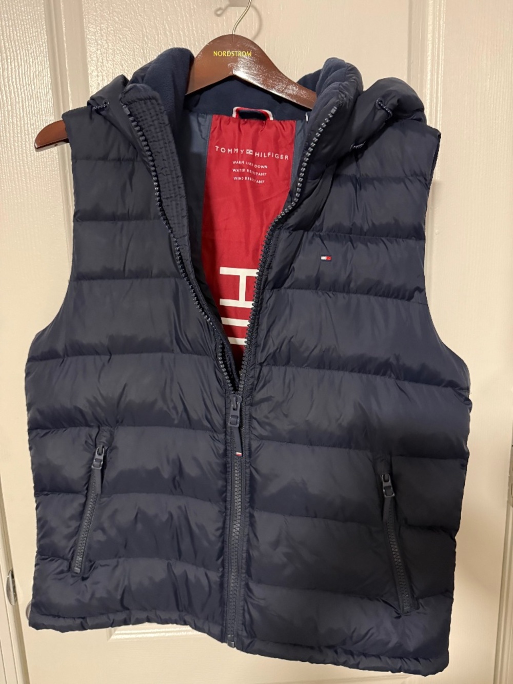 Tommy Hilfiger Hooded Warm Like Down Puffer Vest Size M